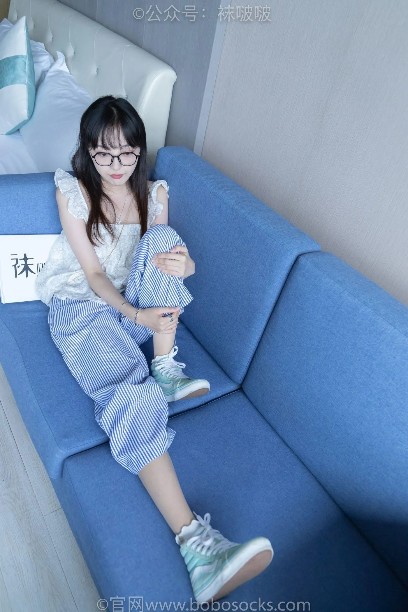 [BoBoSocks袜啵啵]NO.027 稚予- vans、白色棉袜、肉丝 [136P]插图